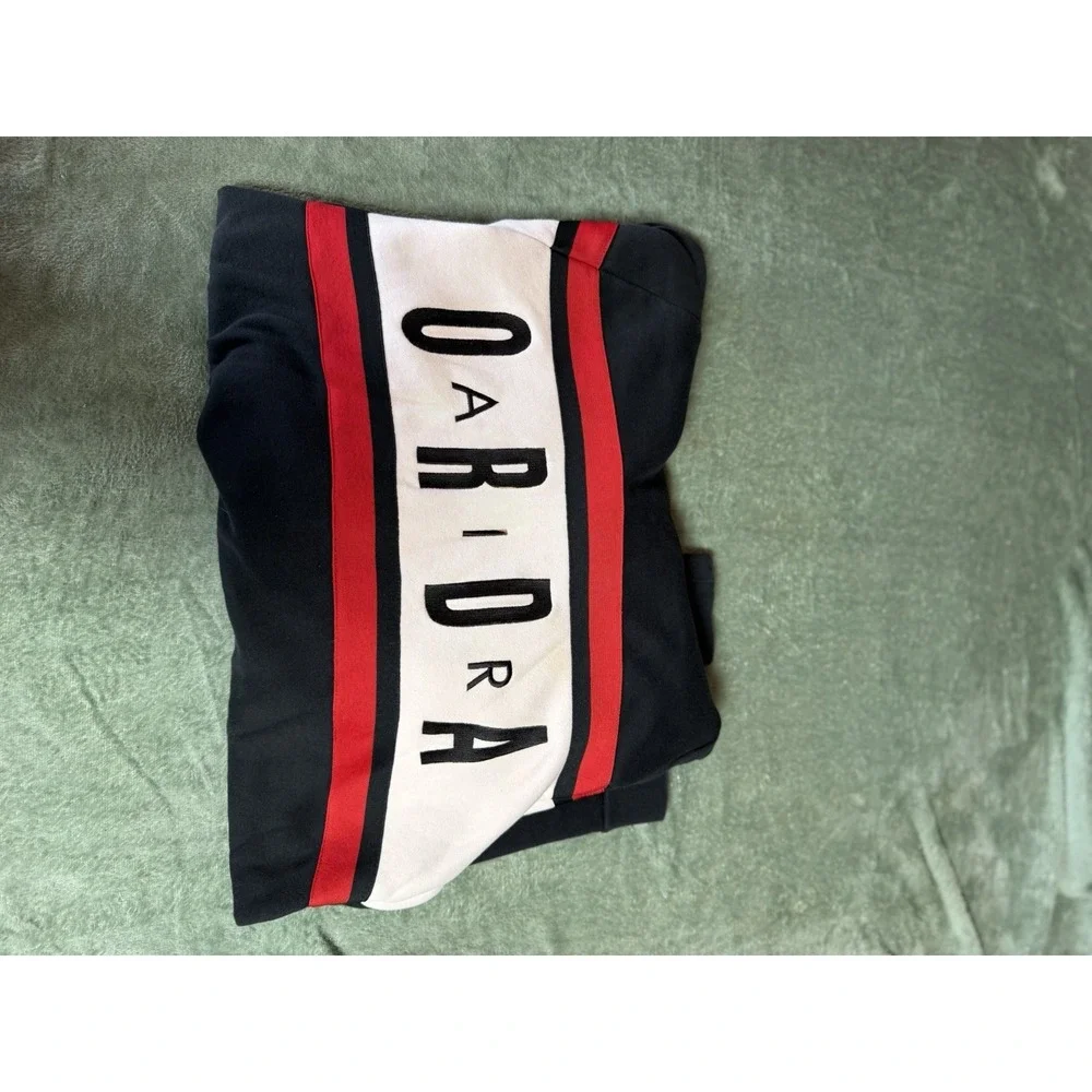 Vintage Nike Air Jordan Spell Out Jumpman All Over Sweatshirt Hoodie Large